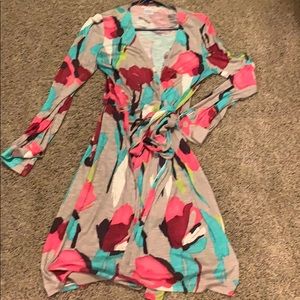 Maggy London print wrap dress